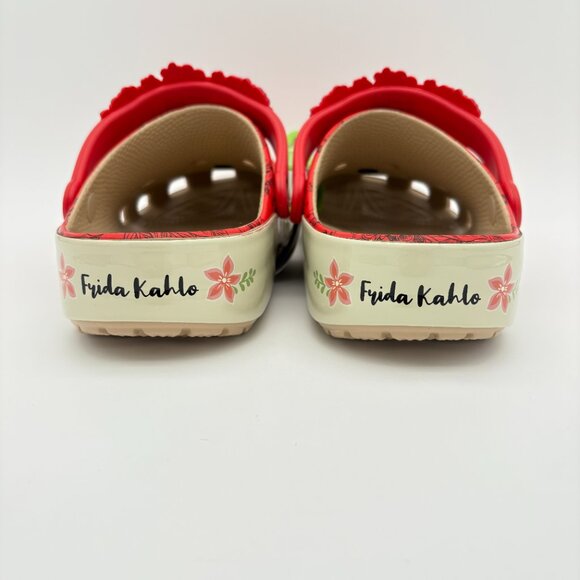 NWT Mens Size 11 Womens 13 Frida Kahlo Bone Red Crocs Classic Clogs - Picture 3 of 11